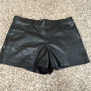 Abercrombie Vegan Leather Dad Shorts